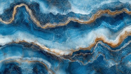 Aufkleber - Elegant blue marble texture with golden accents enhances luxury-themed designs for modern aesthetics and sophisticated projects