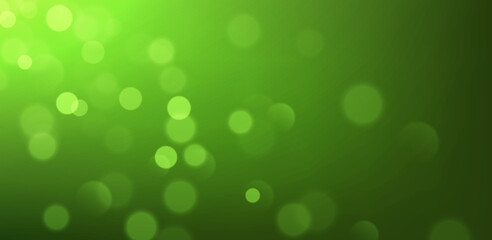 Wall Mural - green bokeh, blurred background with sparkling lights, blurry glitter effect. bright soft abstract b