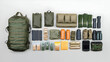 © artzone - Military Backpack And Survival Supplies Displayed