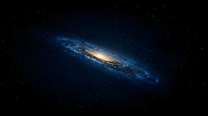 Wall Mural - Spiral Galaxy In Deep Space With Stars