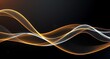 © rajagambar99 - Abstract Flowing Wave Design with Glowing Particles on Dark Background