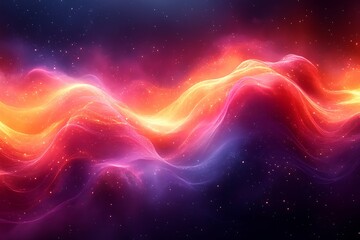 Wall Mural - abstract colorful background with waves and stars.