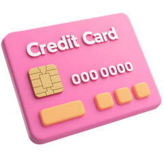 Leinwandbilder - Close up photography of a 3D rendered minimalistic pink credit card with embossed numbers designed for clean website UI or digital branding
