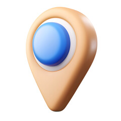 Fototapete - 3D rendering of a soft curved location pin icon with a polished appearance designed for modern web and mobile applications with a minimal and well balanced user interface