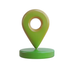 Aufkleber - Minimalist 3D location icon featuring a refined and structured pin marker with a clean modern and professional user interface design isolated on a transparent white background