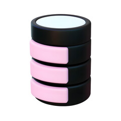 Aufkleber - A crisp and detailed 3D render of a minimalist and modern cylindrical data storage device with evenly distributed layers showcasing a refined and structured UI aesthetic