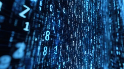 Binary data processing for cyber security and computing technology. Abstract binary code background