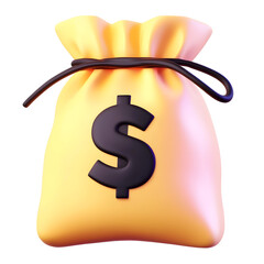 Poster - A smooth polished 3D render of a money pouch or bag with a prominent dollar symbol signifying banking promotions limited time offers and strategic savings opportunities