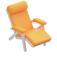 Poster - A simple yet functional 3D of a modern lightweight camping chair with a clean minimalist design for comfortable outdoor recreation and activities