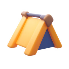 Fototapete - Stylized geometric of a minimalist camping tent in a modern clean design suitable for website or app user interface