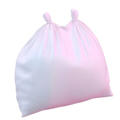Fototapete - A transparent plastic bag with a clean minimalist structure used as a design icon or web UI element on a white background
