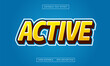 © Ardian - Active text effect with blue background
