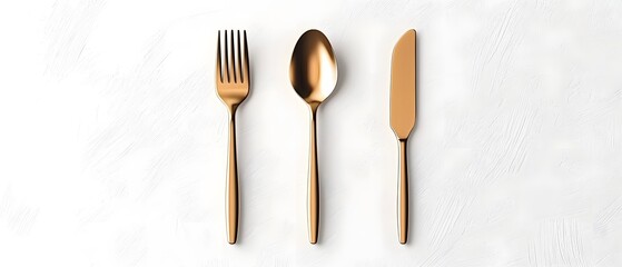 Poster - Minimalist Linear Icon of Spoon and Fork Drawn with Delicate Flowing Strokes for Fine Dining Logos Restaurant Menus and Sophisticated Culinary Themes