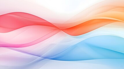 Fototapete - Vivid neon colored gradient waves with smooth flowing lines and soft blurred edges create an energetic and dynamic abstract design