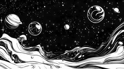 Wall Mural - abstract universe space art