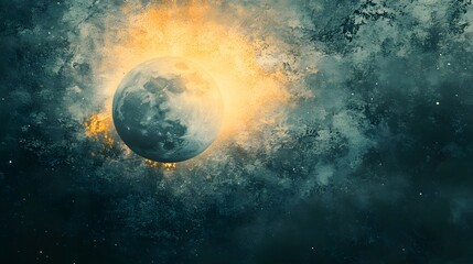 Wall Mural - a brilliant full moon glowing in the night sky capturing the essence of celestial beauty and timeles