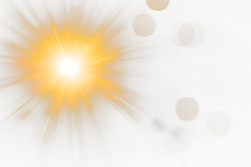Aufkleber - Bright golden light burst on Transparent background.