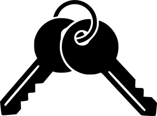 Wall Mural - Vector black keys icon on grey background
