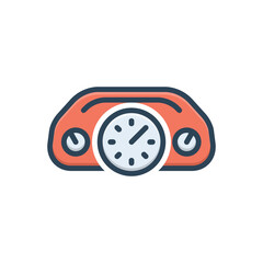 Wall Mural - color illustration icon for meter