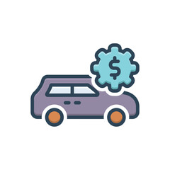 Wall Mural - color illustration icon for servicing costs