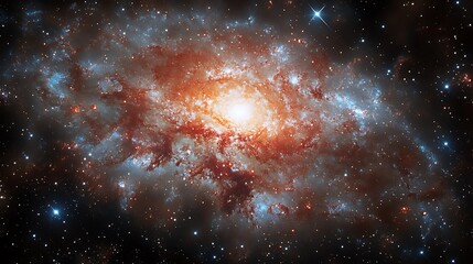 Wall Mural - spiral galaxy with bright core and swirling arms. (5)