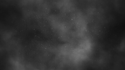 Wall Mural - flying dot particles on loop dark smoke animation background.
