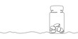 © derplan13 - Continuous one line drawing bottle with pills.Medicine.Medical symbol.