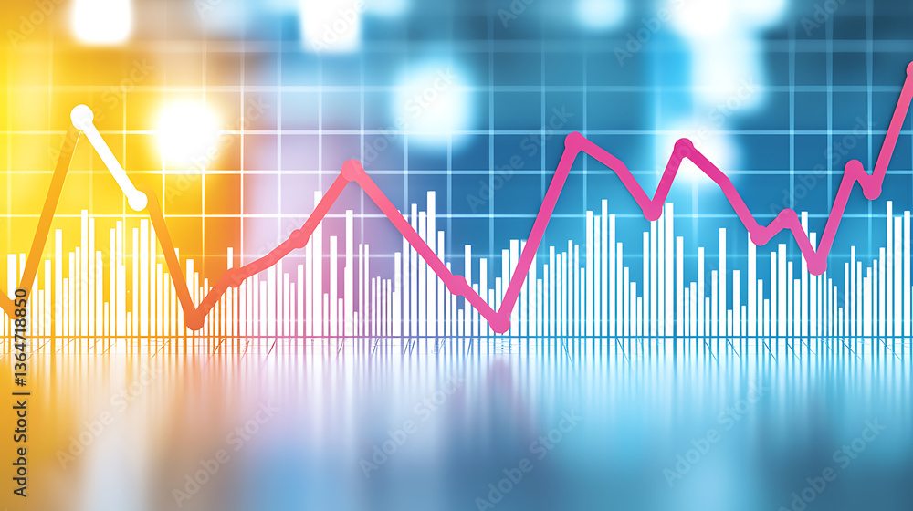 Market Behaviour Graphs Stock market trends analysis financial sector data visualization ...