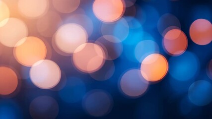 Wall Mural - abstract golden and blue bokeh light background decoration for festive holiday celebration