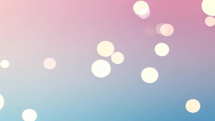 Wall Mural - abstract gradient background with glowing bokeh lights in pastel pink blue and white colors