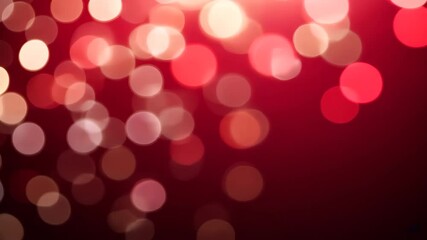Wall Mural - abstract red and white bokeh background with circular highlights and festive atmosphere