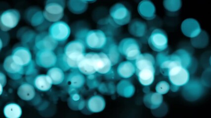 Wall Mural - abstract teal bokeh lights background