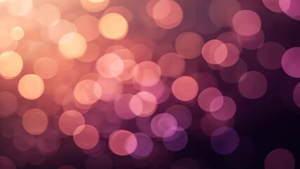 Wall Mural - blurred lights abstract background with peach and purple bokeh effect for festive design and decorat