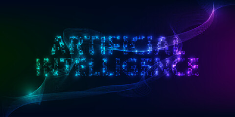 Wall Mural - artificial intelligence futuristic technology background.vector illustrations.