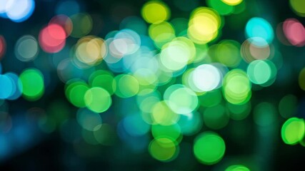 Wall Mural - Defocused Multicolored Lights Bokeh Background with Blurry Shapes and Abstract Design