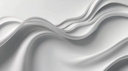 Wall Mural - elegant white abstract waves with smooth minimalist design for modern backgrounds