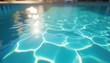 © yuntunen - Sparkling water ripples in a bright swimming pool