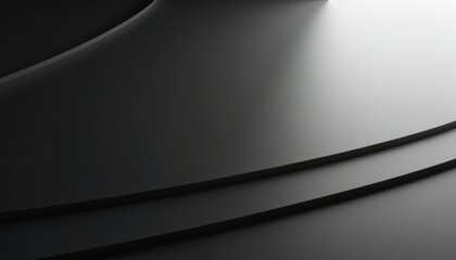 Aufkleber - Abstract smooth black curves with soft lighting  