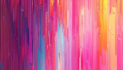 Wall Mural - abstract background with colorful glitch texture and digital noise effect.