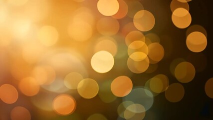 Wall Mural - warm bokeh background with golden circles