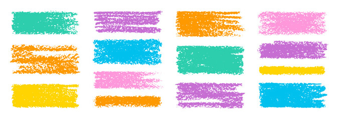 Brush line and stroke vector. Color, pencil, marker, crayon paint texture highlight. Pen, chalk hand drawn underline, mark. Line, stroke, stripe, shape scribble. Sketch color brush, crayon, pencil bg