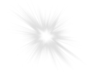 Wall Mural - white glowing sparkle effect on a transparent background. radiant silver-white light with starburst 