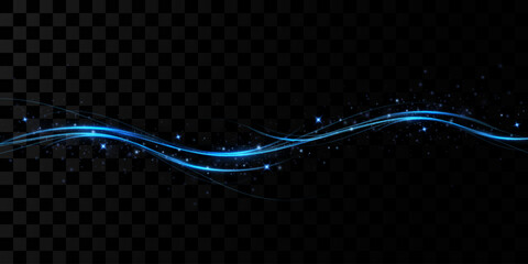Wall Mural - abstract lines.neon lines of speed and fast wind. effect of moving at the speed of light. blue glow 