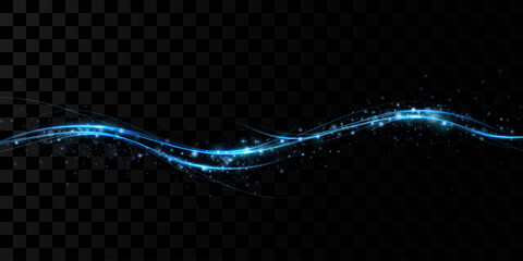 Wall Mural - abstract lines.neon lines of speed and fast wind. effect of moving at the speed of light. blue glow 