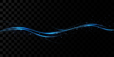 Wall Mural - abstract lines.neon lines of speed and fast wind. effect of moving at the speed of light. blue glow 