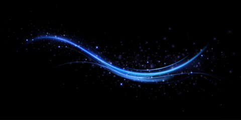 Wall Mural - abstract lines.neon lines of speed and fast wind. effect of moving at the speed of light. blue glow 