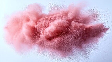 Wall Mural - pink powder - makeup or paint - spreads on white, creating a romantic atmosphere for valentine's or 