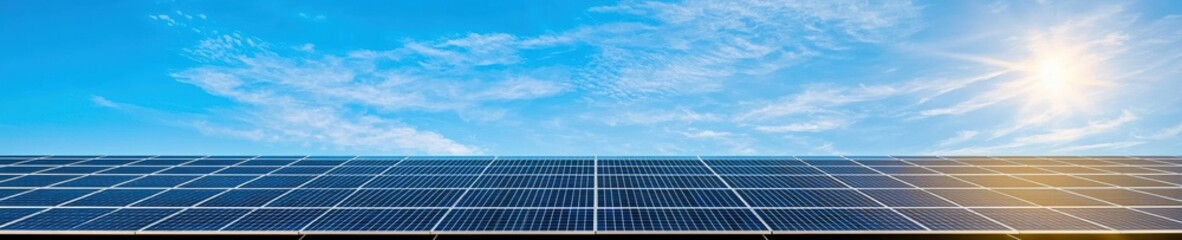 Wall Mural - a futuristic site where solar panels are integrated directly into the building framework,sustainable