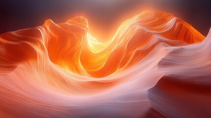 Wall Mural - sunlight illuminates antelope canyon's flowing sandstone walls, a mesmerizing display of smooth, cur