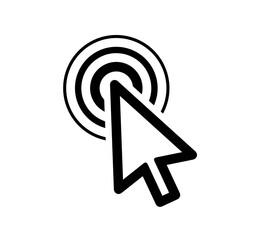 Wall Mural - clicking the mouse cursor graphic design